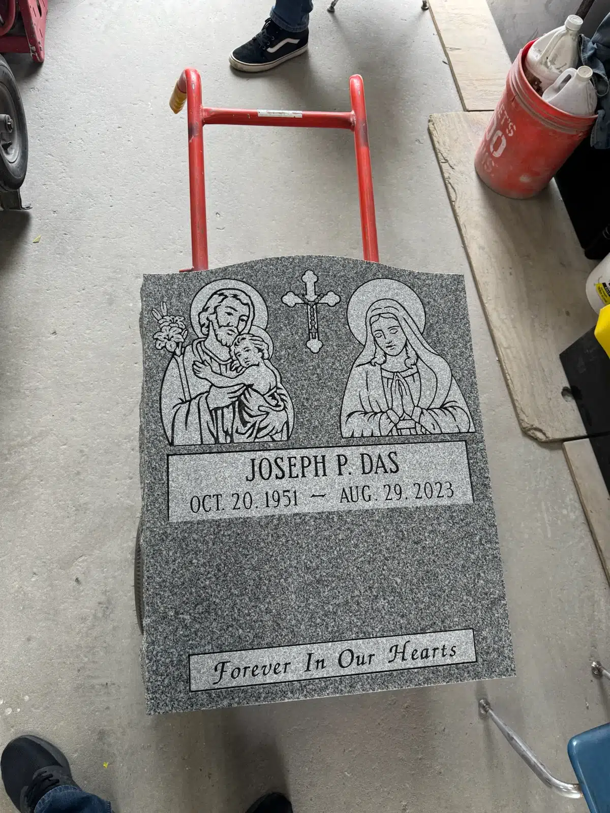 Granite Cemetery Headstone hand-carved by Cemetery Memorials in NJ — image 8