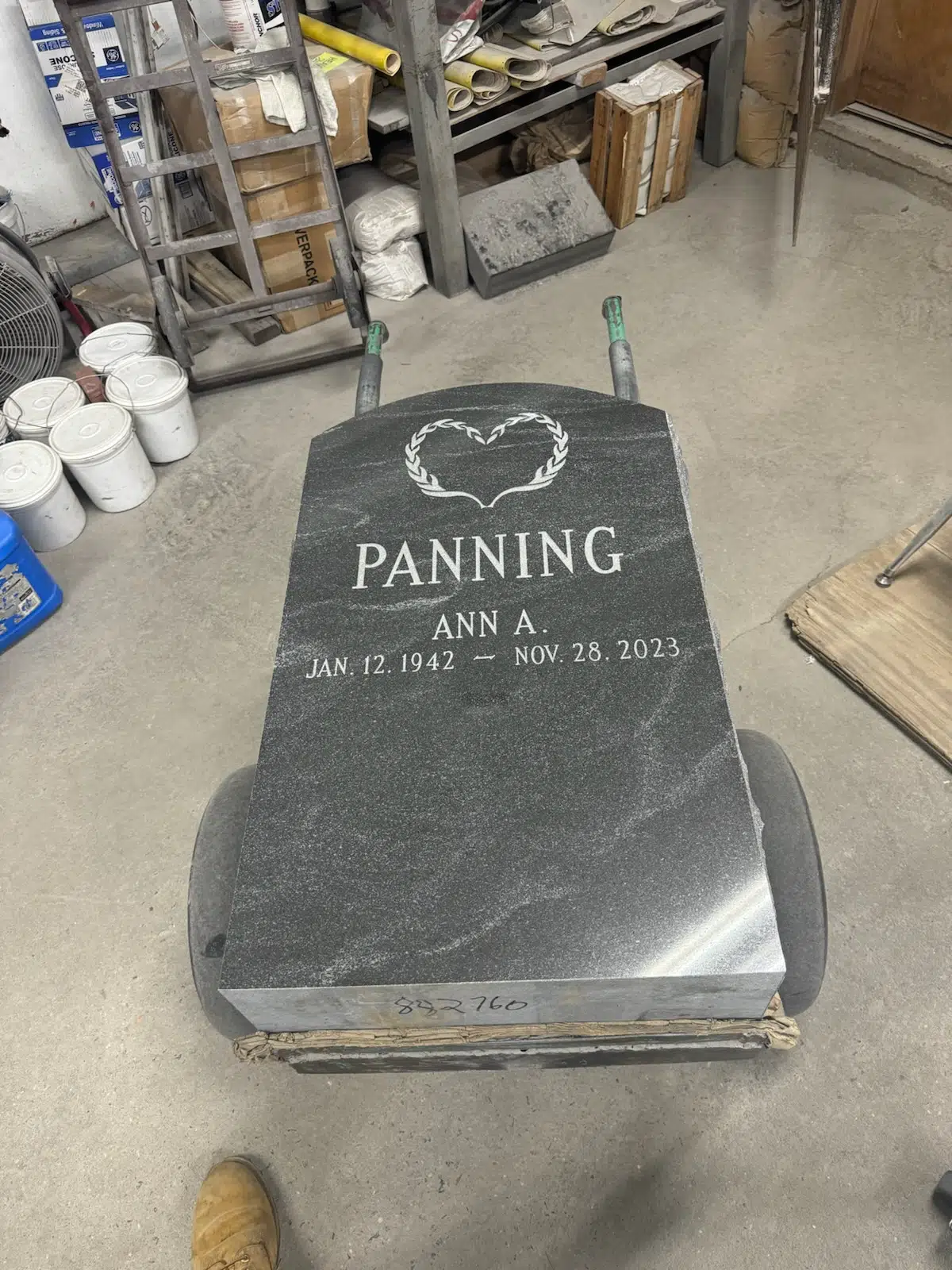 Granite Cemetery Headstone hand-carved by Cemetery Memorials in NJ — image 9
