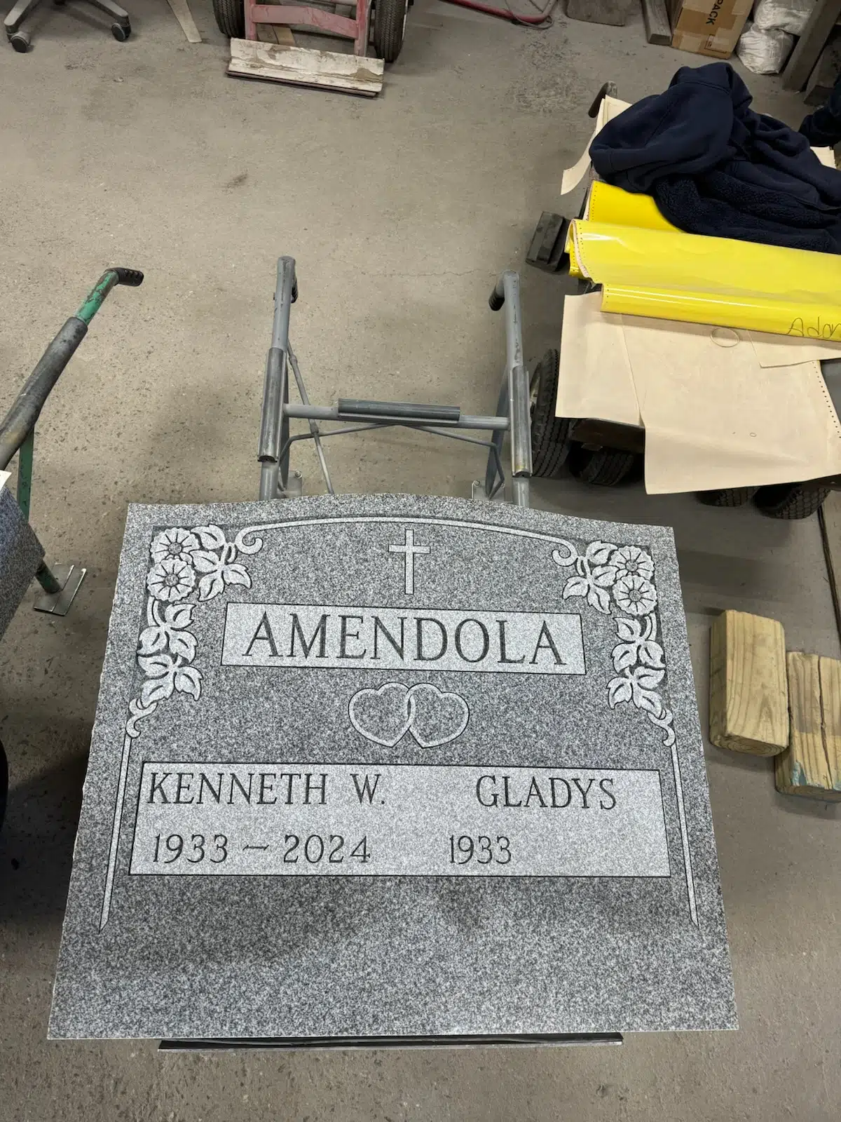 Granite Cemetery Headstone hand-carved by Cemetery Memorials in NJ — image 2